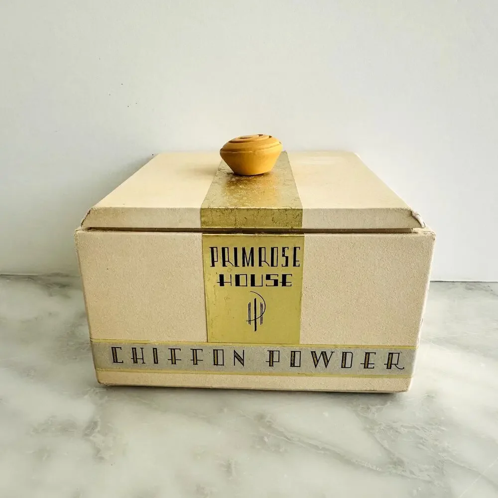 Primrose House Chiffon Face Powder Ivory 1937 Vintage 9oz NEW Deco Box Collector